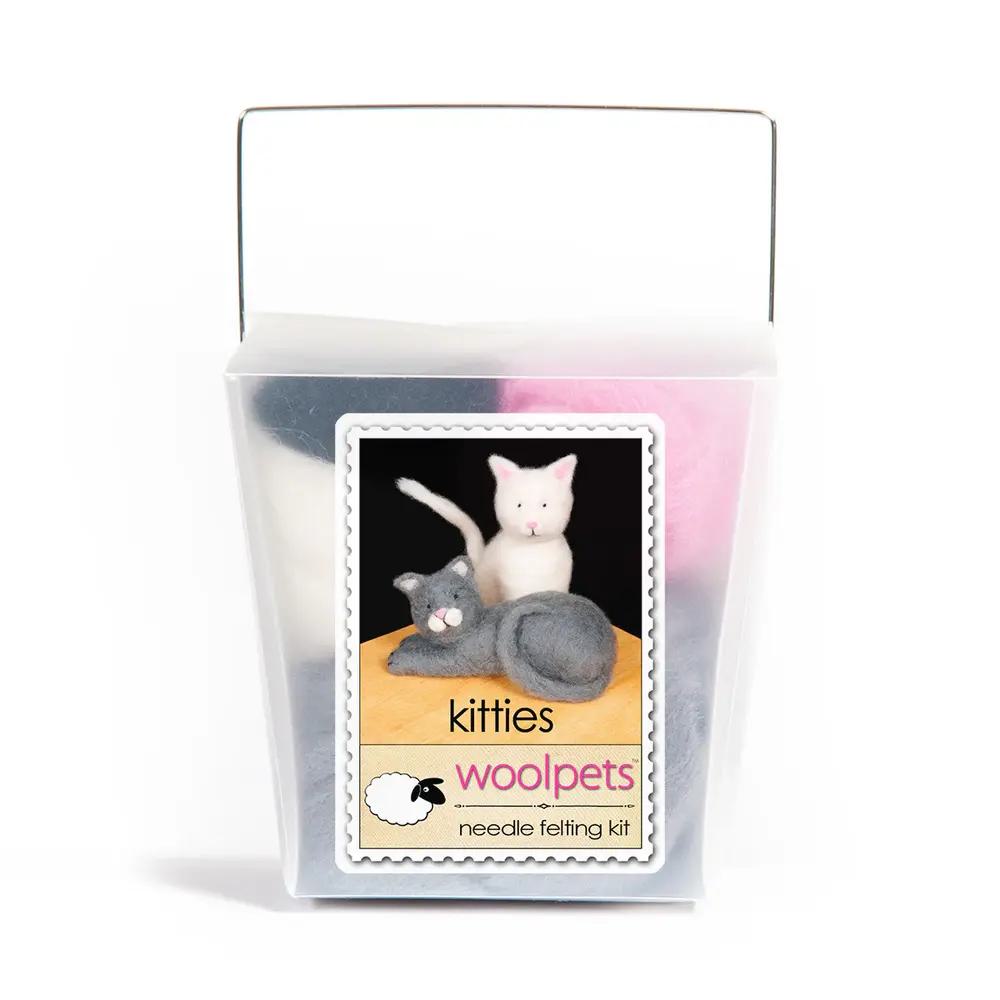 Craft Supplies, Art & School, Woolpets, Needle Felting, Easy Kit, Kitties, 893337